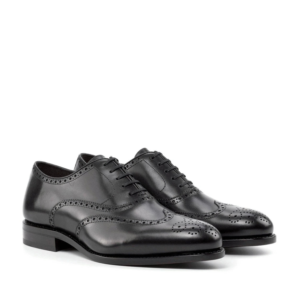 fahrradschuhe herren leder GI-5987 Full Brogue Schwarz – Elegante Herrenschuhe aus Leder – shoeWerk