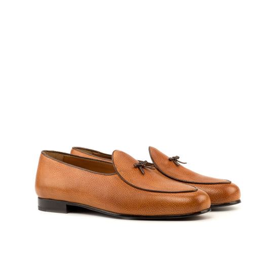 Belgian Slipper mit Schleife cognac