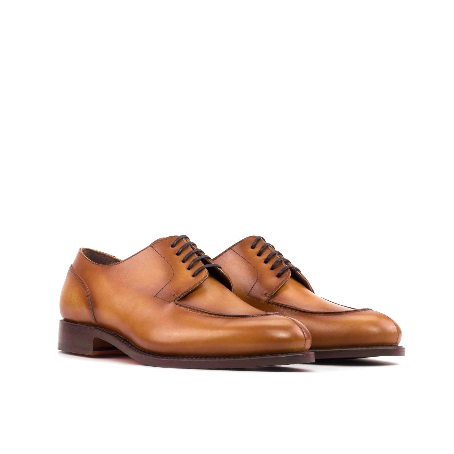 GI-5955 Derby, Derby Split Toe Cognac, Herrenschuhe Leder, handgefertigte Herrenschuhe, rahmengenähte Schuhe, Blake stitched Herrenschuhe, flexible Lederschuhe Herren, Split Toe Derby Herren, Premium Schuhe Herren, spanische Schuhmanufaktur, Cognac Herrenschuhe, Loafer
