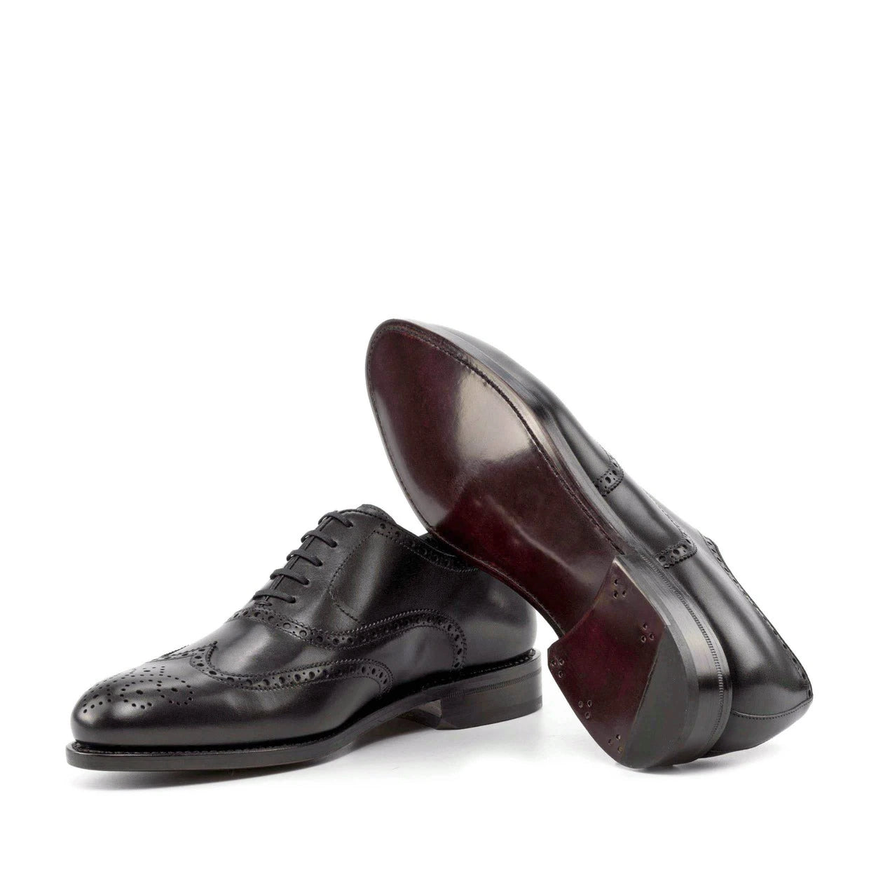 fahrradschuhe herren leder GI-5987 Full Brogue Schwarz – Elegante Herrenschuhe aus Leder – shoeWerk