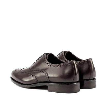 GI-5988 Brogue, Full Brogue Dunkelbraun, Herrenschuhe Leder, Full Brogue Herren Braun, handgefertigte Herrenschuhe, Blake stitched Flex Schuhe, spanische Lederschuhe, Business Schuhe Herren Braun, Brogue Schuhe Herren, elegante Lederschuhe Herren