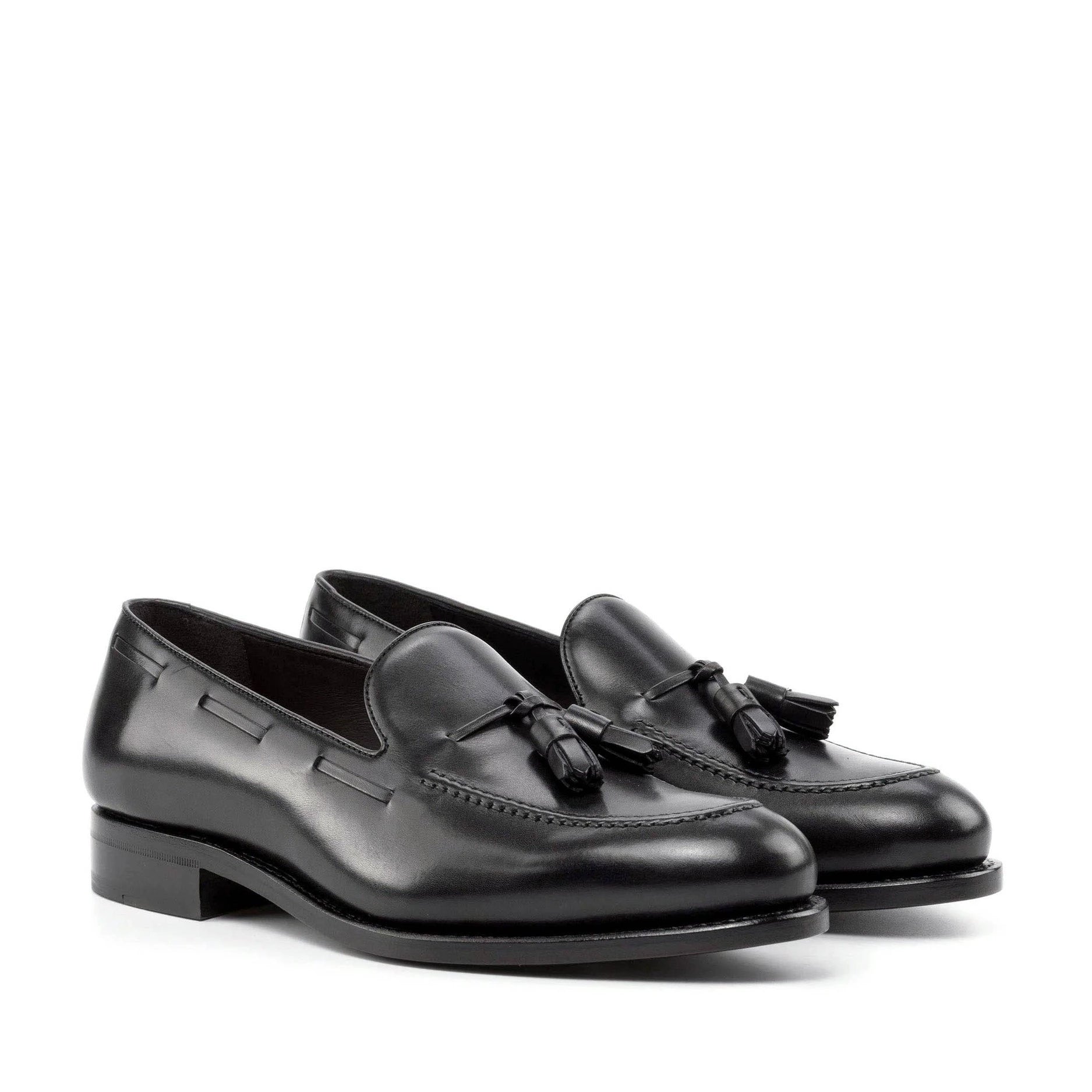 GI-5990 Loafer, Tassel Loafer Herren, Loafer Schwarz, Herrenschuhe Leder, handgefertigte Herrenschuhe, Premium Herrenschuhe, elegante Lederschuhe Herren, hochwertige Loafer, schwarze Tassel Loafer, spanische Schuhmanufaktur