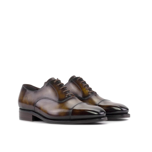 Oxford Braun, GI-5597, Patina-Braun Oxford, Oxford Herrenschuhe, handgefertigter Oxford, Goodyear welted Oxford, Kalbsleder Oxford, rahmengenähte Herrenschuhe, elegante Herrenschuhe braun, Business Schuhe Herren, braune Oxfords, formelle Lederschuhe, spanische Herrenschuhe