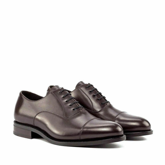Oxford Dunkelbraun, GI-5996, Oxford Herrenschuh, brauner Oxford, elegante Herrenschuhe, Blake stitched Oxford, Kalbsleder Schuhe Herren, Business Schuhe Braun, klassische Lederschuhe Herren, spanische Herrenschuhe, handgefertigter Oxford