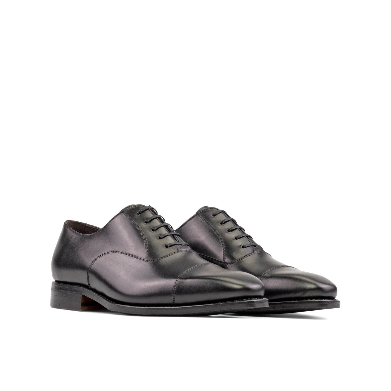 Oxford Schwarz, GI-5496, schwarzer Oxford, Oxford Herrenschuhe, handgefertigter Oxford, Goodyear welted Oxford, Kalbsleder Oxford, rahmengenähte Herrenschuhe, Business Schuhe Herren schwarz, elegante Oxfords, formelle Schuhe Herren, klassische Lederschuhe, spanische Herrenschuhe
